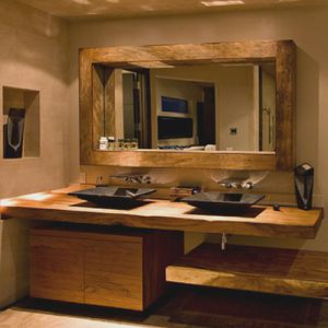 Arredo mobile bagno in legno massello 120 x 60 da terra - Dora - XLAB Design