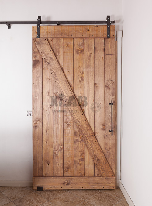 Porta scorrevole da interno stile industriale in legno Marc Xlab