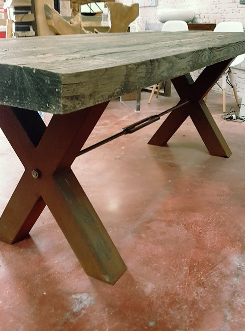 Tavolo da pranzo in legno antico Stone Wood Xlab Design