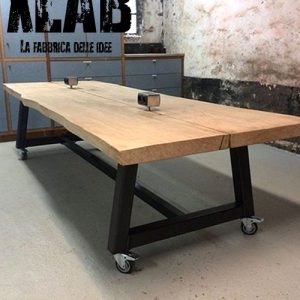Tavolo scrivania legno listellare castagno Magris Xlab