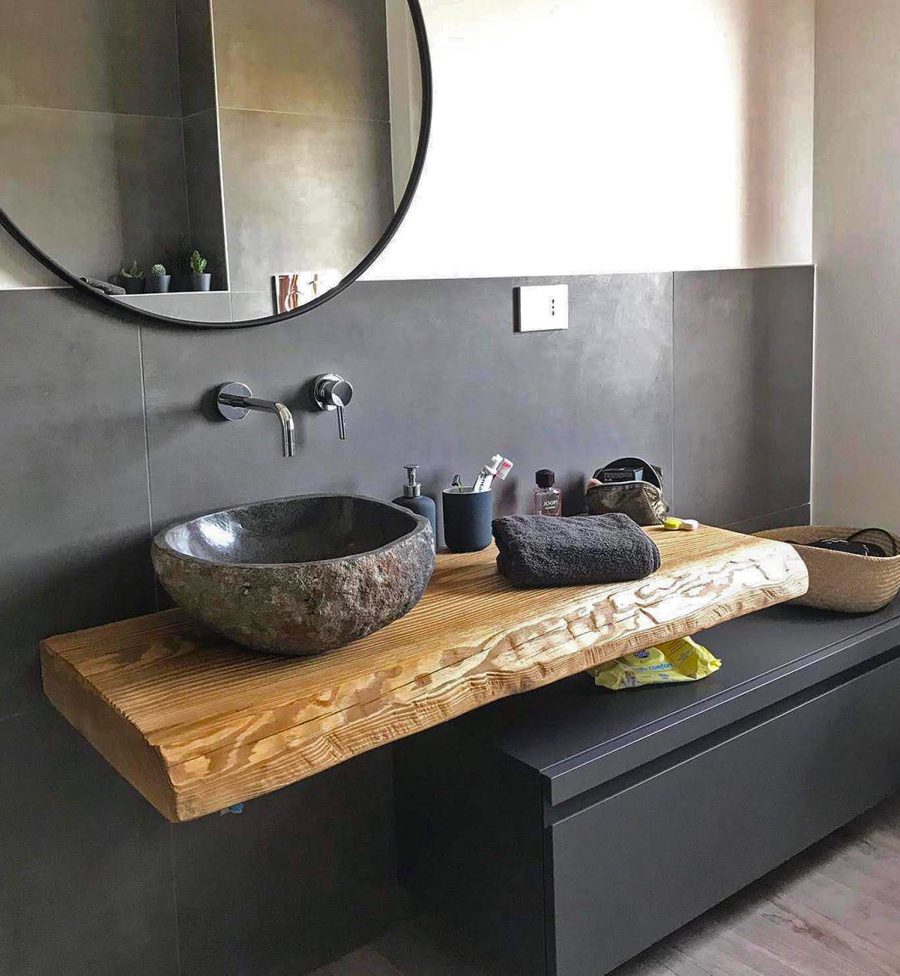 5 idee per bagno nero con mobili in legno nel 2023 - XLAB Design