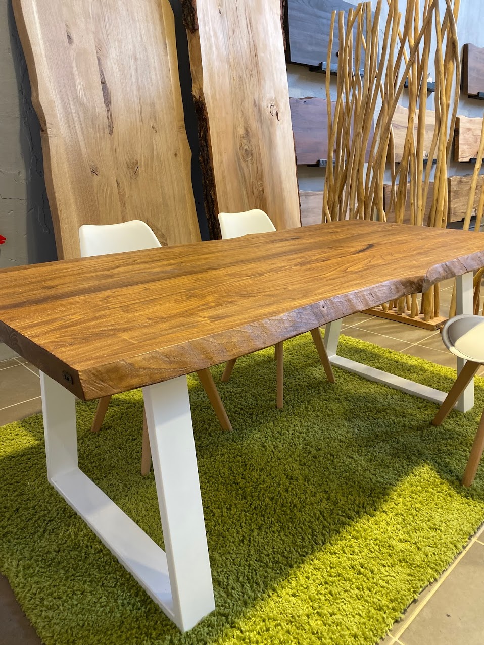 Tavolo legno grezzo effetto rustico 200x90 cm - XLAB Design