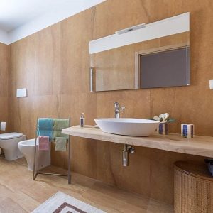Mensola per lavabo da appoggio effetto Ardesia 170 x 50 cm realizzata in  mineral marmo modello BIG - Vendita Online ItaliaBoxDoccia