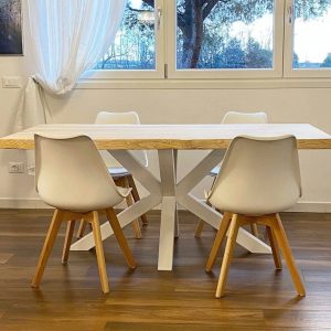 Tavolo moderno di design in legno massello di rovere AURA - 180x90cm - XLAB  Design