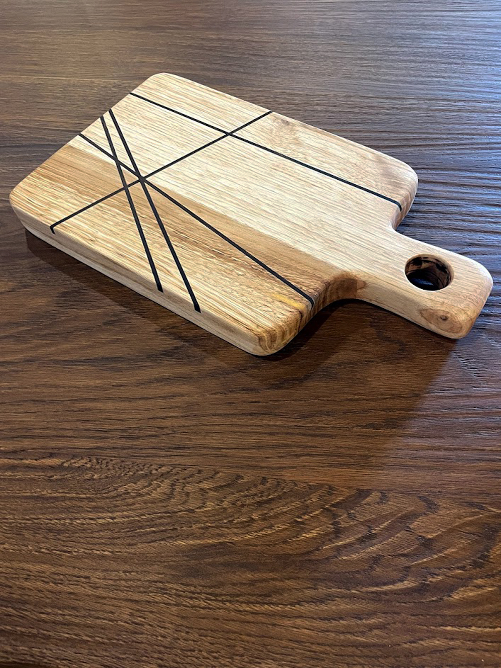 Tagliere da cucina in legno massello fatto a mano - Barcode - XLAB Design