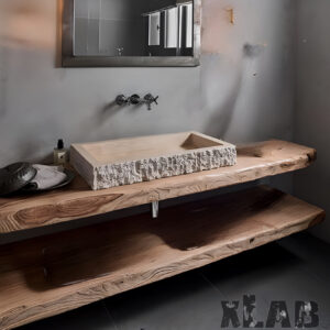 Mensole e piani lavabo in legno artigianali - XLAB Design