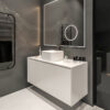 Mobile bagno beta lavabo sospeso laminato fluido bianco garanzia 5 anni - XLAB  Design