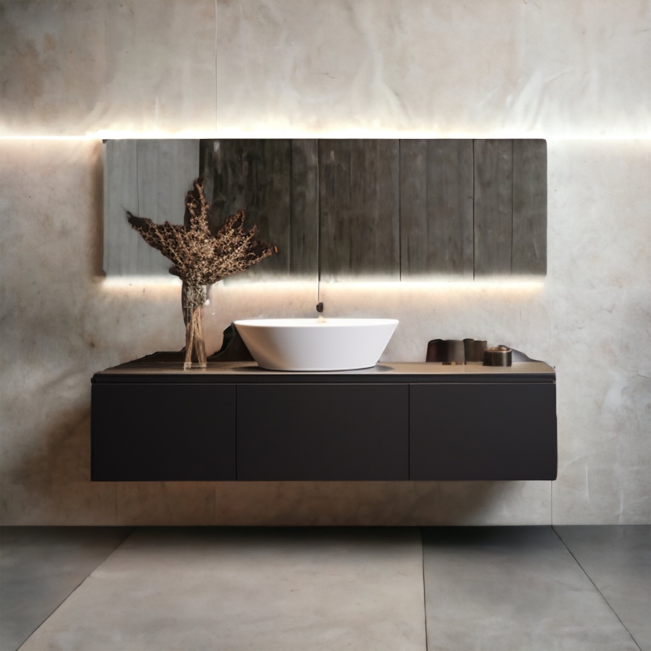 Arredo bagno design moderno  Mobile da bagno sospeso con cassetti