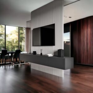 BASCO madia mobile TV 200 cm in legno massello dogato design living casa
